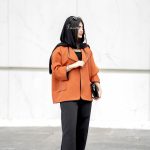 کت کتان لمه آجری